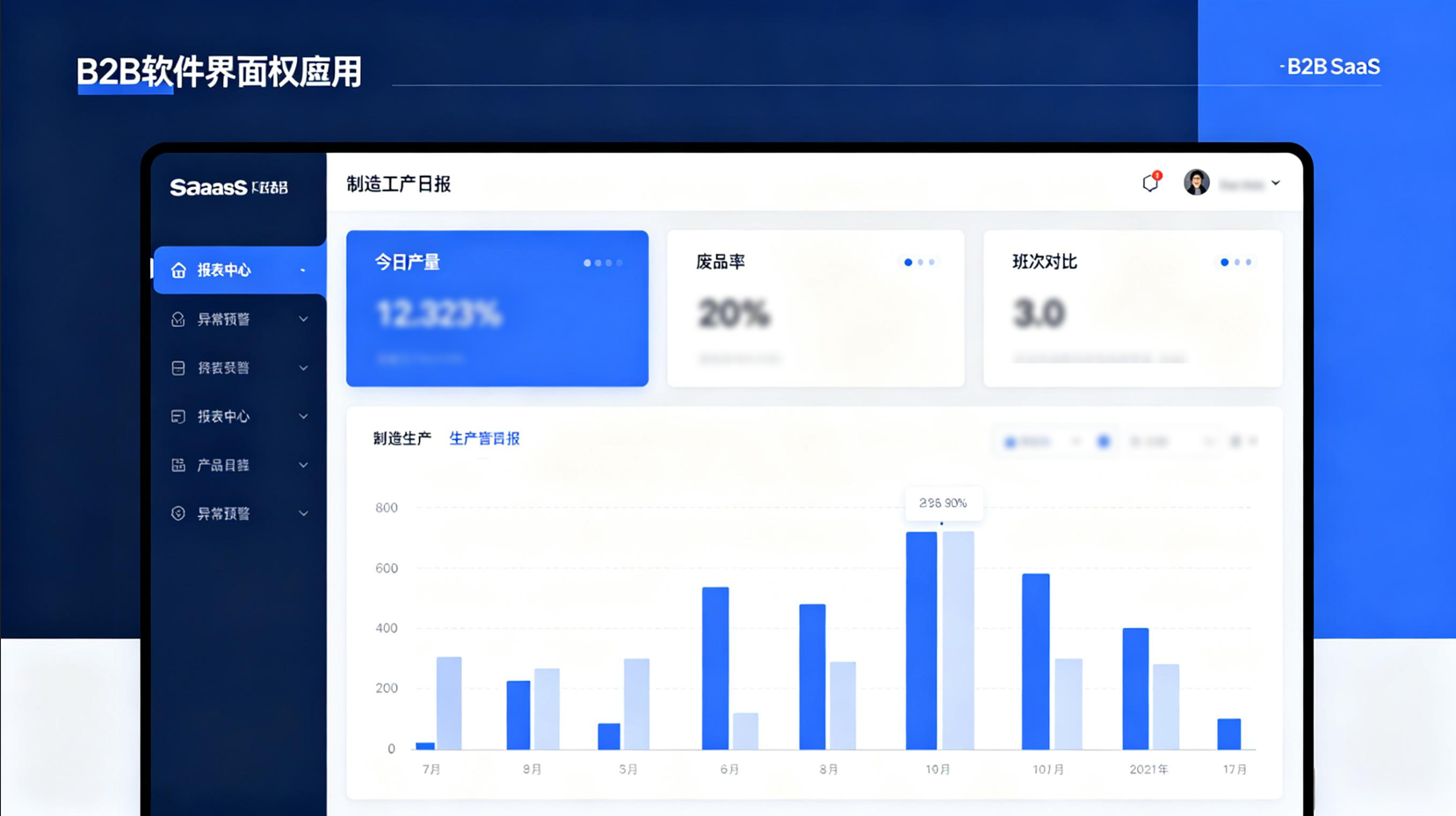 制造工厂生产报表自动统计界面示意